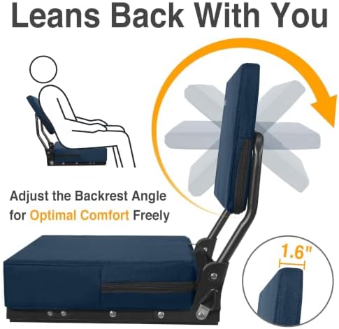 HUTMANG Swivel Backrest Stadium Seats,bleacher Chairs with Back and Cushion