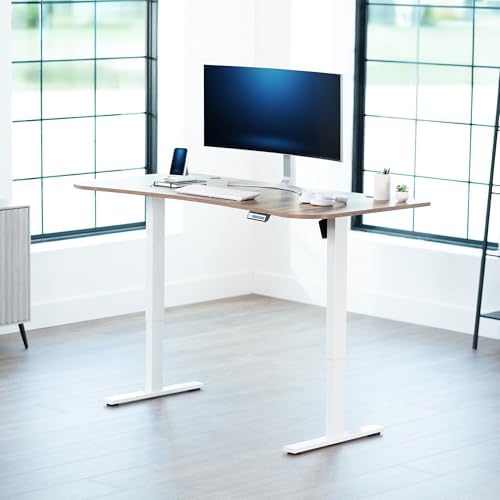 VIVO Reclaimed Wood 63 x 32 in Standing Desk, DESK-KIT-1W1P