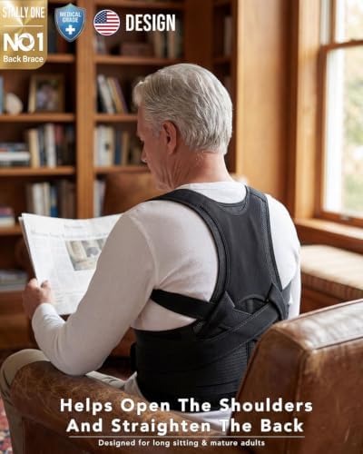 Posture Corrector for Men/Women, Full Back Brace, Lumbar Support