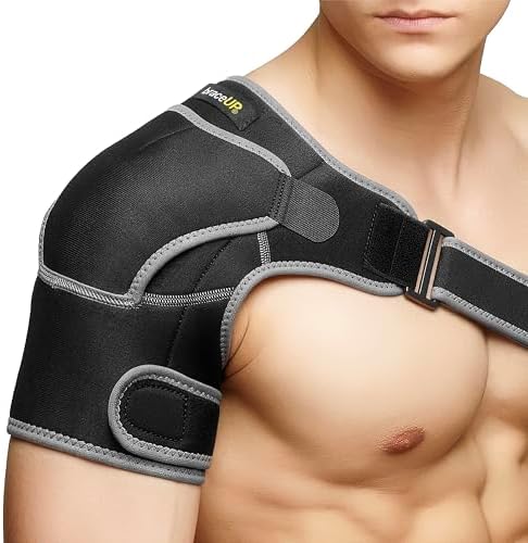 BraceUP Shoulder Brace with Ice Pack Pocket – Left or Right Support