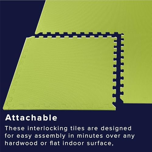 We Sell Mats 3/8" Thick Multipurpose EVA Foam Exercise Floor Mat, Interlocking Tiles, Anti-Fatigue for Home or Gym