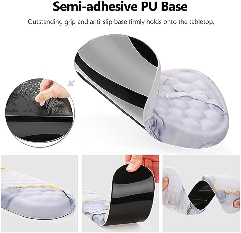 Ergonomic Mouse Pad with Wrist Support and Keyboard Wrist Rest Set