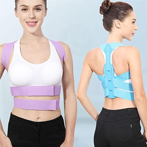 Adjustable Upper Back Posture Corrector for Women Invisible Back Brace Shoulder Neck Clavicle Spine Brace Back Lumbar Support Belt Corset Hunchback Correction(Purple,Medium)