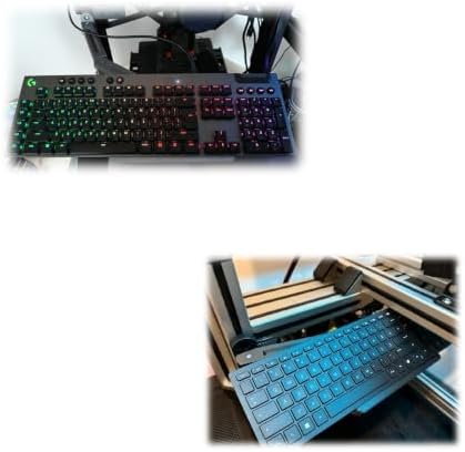 Swivel Keyboard Holder Compatible with Simrig,for 40-Series Aluminum Profile Sim Rigs,Compatible with Simrig, Fully Adjustable, Space-Saving Mount