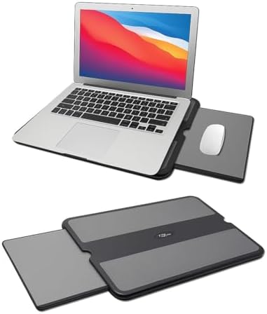 MAX SMART Portable Laptop Lap Pad, Laptop Desk with Retractable Mouse Tray, Sturdy Stable Work Surface for Bed Sofa Couch or Travel