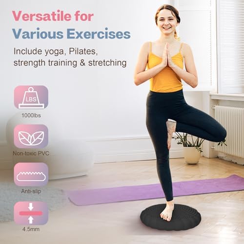 kisnbld Wobble Cushion, Balance Disc with Pump, Core & Posture Training
