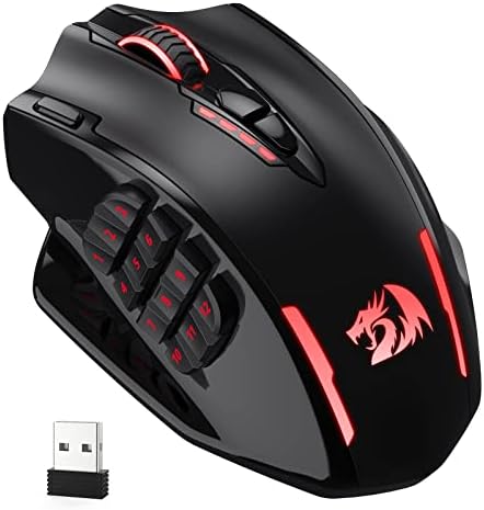 Redragon M913 Wireless RGB MMO Gaming Mouse 16000 DPI Remapping Keys
