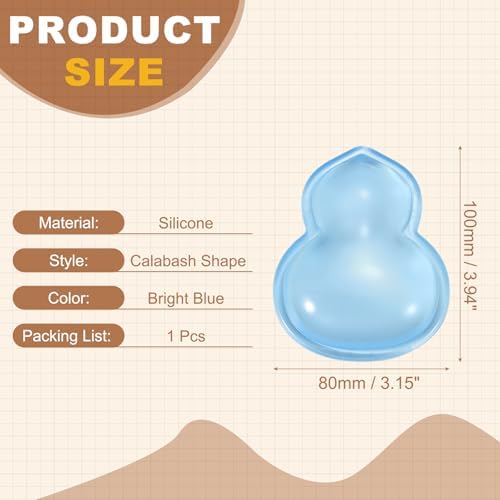 PATIKIL Gel Wrist Rest, Wrist Support for Mouse Calabash Shape Ergonomic Mouse Pad Soft Silicone Support Comfortable Cushion for Computer Gaming Office Home, Bright Blue