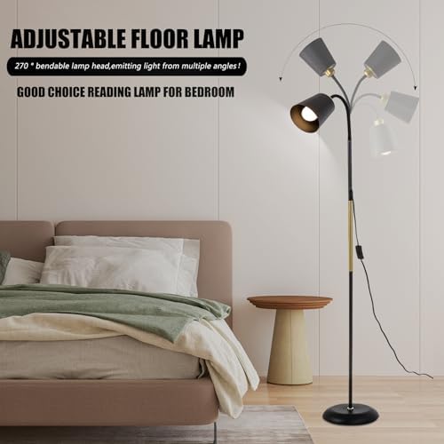Floor Reading Lamp, Adjustable Height Bendable Short Standing Corner Lamps