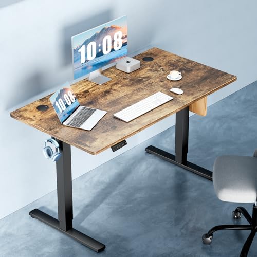 DUMOS 55 Inch Electric Standing Desk, Memory Adjustable Home Office Desk