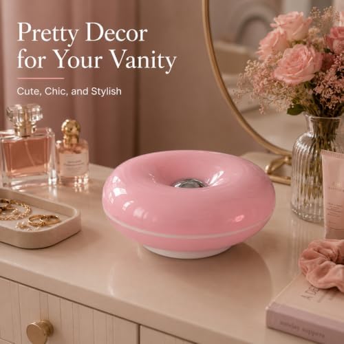 Pink Donut Lamp,Rechargeable,Pink Ambient Light,Bedroom Decor Gift