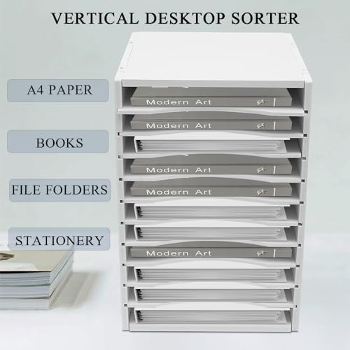 Mail Organizer 11 Slots, Literature Organizer for Classroom, Office, Home