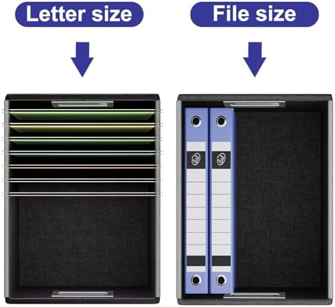 File Organizer Box with Lids, Collapsible File Folder Organizer