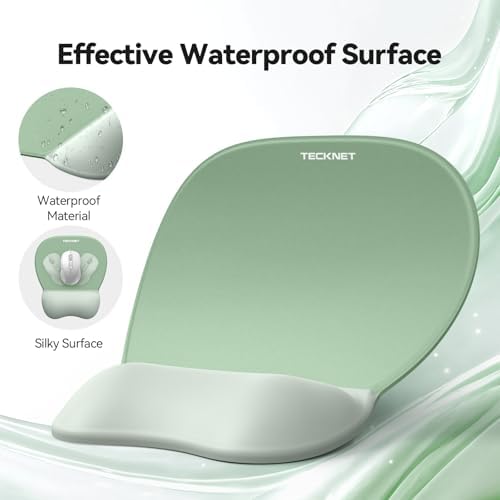 TECKNET Gel Ergonomic Mouse Pad & Keyboard Wrist Rest & Coaster