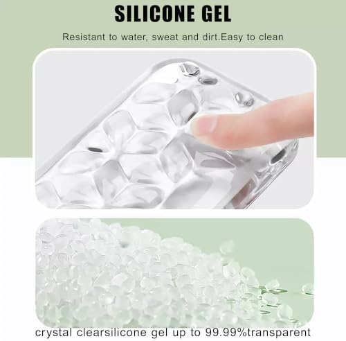 Mouse Pad with Wrist Rest, Soft Cloud Gel Keyboard Mouse Pad Set with Hand Wrist Support, Cute Non Slip Office Desk Accessories for Comfort/Pain Relief/Computer/Laptop (Clear Diamond)