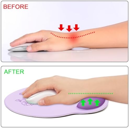 Ergonomic Mouse Pad with Wrist Rest Support,Gel Mouse Pads for Desk