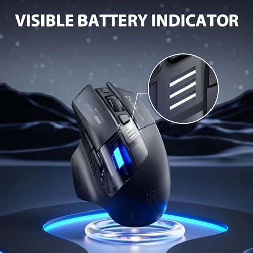 INPHIC A9 V2 Explorer Wireless Gaming Mouse, Tri-Mode, Rechargeable