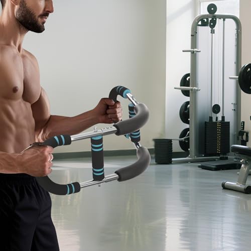 U-Shaped Adjustable Arm Trainer, 5 Resistance Levels Arm Exercise Equipment, 66-110LBS Upper Body Strength Builder Trainer Carbon Steel Chest Back Shoulder Workout Machine for Men Women