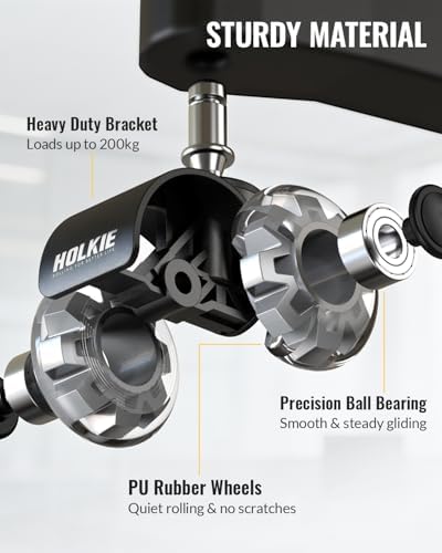 HOLKIE Office Chair Wheels 2 Inch Set of 5 Replacement - Universal Fit 11mm Dual Rubber Smooth Quiet Rolling Casters - for Hardwood Floors Carpet Computer Grey