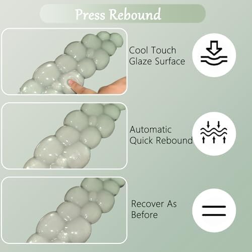 Gel Cloud Wrist Rest for Keyboard and Mouse Gradient Green Clear Keyboard Wrist Rest Transparent Ergonomic Cute Mouse Wrist Pad Silicone Non-Slip Wrist Pad for Computer Gaming Laptop Home Office