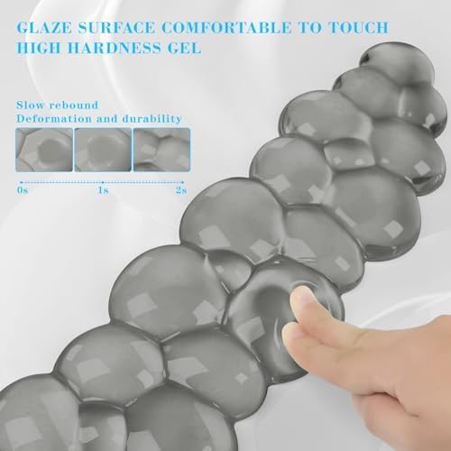 Gel Cloud Keyboard and Mouse Wrist Rest, Cute Wrist Support and Arm Support Keyboard Rest for Keyboard and Mouse Typing Pain Relief，Suitable for Office/Computer/Laptop/Gaming (Gray)