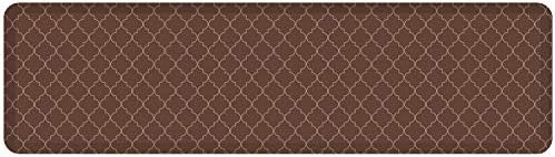 NewLife by GelPro Anti-Fatigue Designer Comfort Kitchen Floor Mat, 20x72" , Trellis Walnut Stain Resistant Surface with 3/4” Thick Ergo-foam Core for Health and Wellness