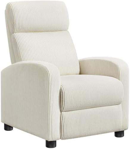 Yaheetech Recliner Chair with 3 Adjustable Angles Living Room Chairs Beige