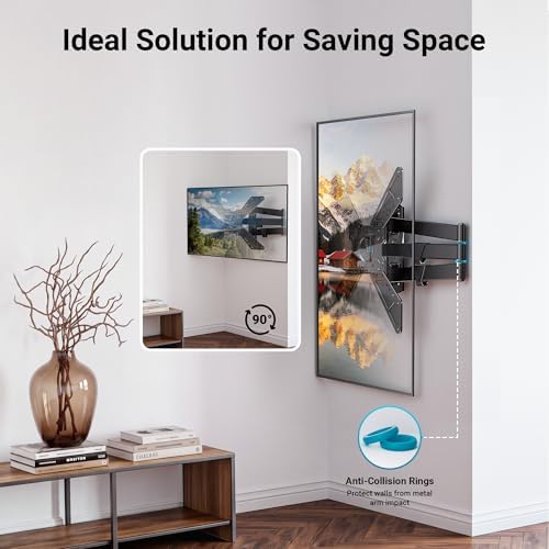 BONTEC Full Motion Corner TV Wall Mount for 31–75 Inch TVs, 33" Long Arm