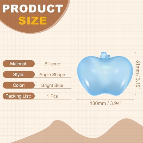 PATIKIL Gel Wrist Rest, Wrist Support for Mouse Apple Shape Ergonomic Mouse Pad Soft Silicone Support Comfortable Cushion for Computer Gaming Office Home, Bright Blue