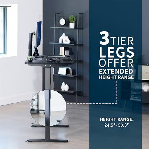 VIVO Black 55 x 28 in Standing Desk, DESK-KIT-2B55B