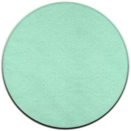 Home Decor Non Slip Kitchen Office Circle Rug, Machine Washable Modern Round Area Rug, Room Sofa Yoga Soft Round Carpet Light Blue, 24inch