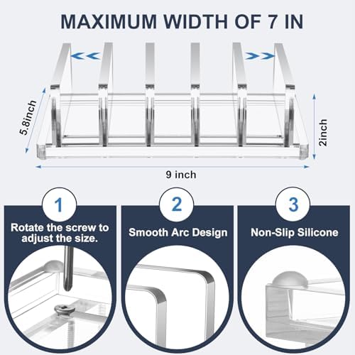 Chunful 5 Slot Adjustable Vertical Laptop Stand for Desk