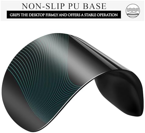 JIKIOU Ergonomic Mouse Pad with Gel Wrist Rest 2 Pack, Portable Small Black