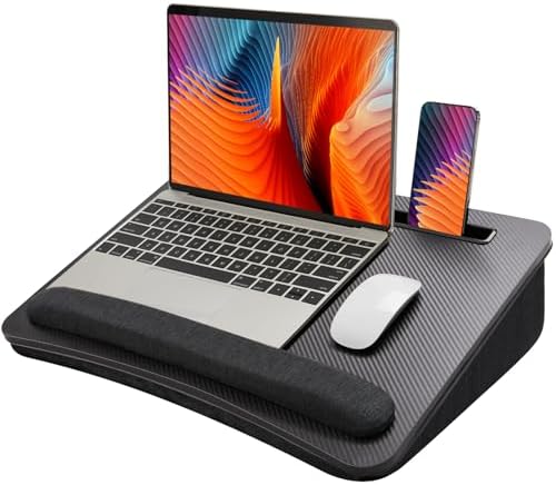HUANUO Laptop Lap Desk with Cushion, Fit up to 17" Laptop, Black