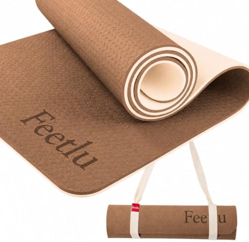 Extra Thick 10mm Yoga Mat, 72" x 24", Non-Slip with Carry Strap