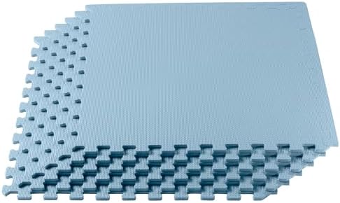 We Sell Mats 3/8" Thick Multipurpose EVA Foam Exercise Floor Mat, Interlocking Tiles, Anti-Fatigue for Home or Gym