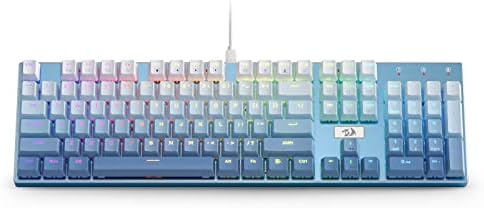 Redragon K556 Wired RGB Mechanical Gaming Keyboard, 104-Key Aluminum Board