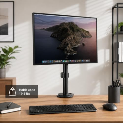 Mount-It! Single Monitor Desk Mount, Full Motion Arm, Fits 17-32" Screens
