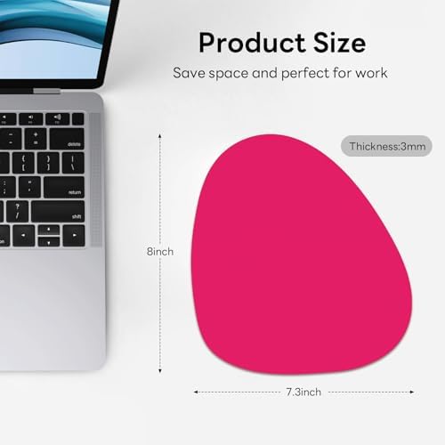 Water Drop Mouse Pad 7.3x8in Non-Slip for Laptop, Black