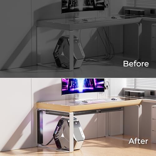 Yecaye 62.8in(4x15.7in) No-Drill Large Cable Management, Under Desk Cord Organizer with Adhesive, Open Slot Cable Raceway for Home/Office/Network, Black