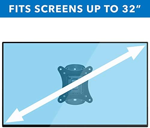 Mount-It! Small TV Wall Mount 19-32 in, Fits 24 in TVs, Tilt Swivel, 44 lb