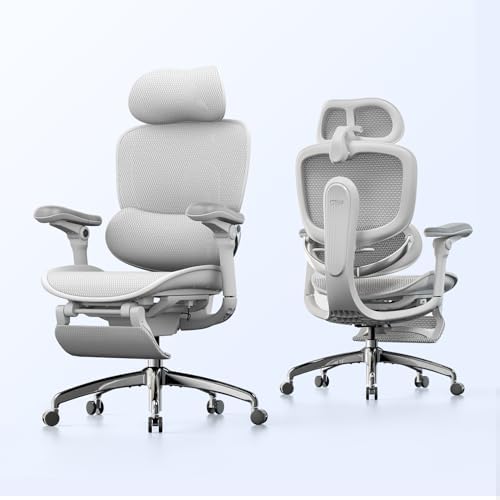 SIHOO Doro C300 Pro V2 Ergonomic Office Chair with Footrest, Grey