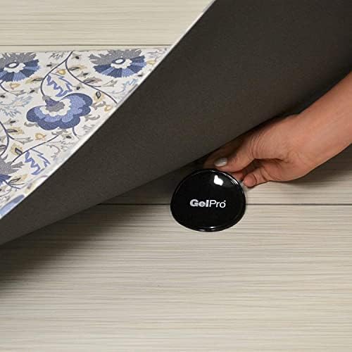 Non Slip Sticky Gel Pads: GelPro GellyGripper 3" Adhesive Anti Skid Grip Pad for Under Area Rug/Standing Desk Mat or to Hold Phones - Gripper Gels Stick On Tile/Hardwood Floors or Car Dash, 4 Pack