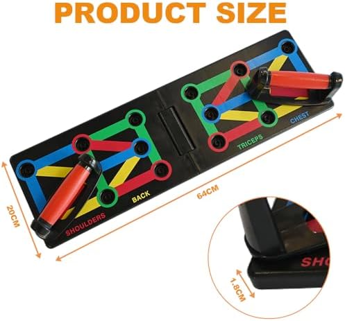 Ram® Foldable 24 IN 1 Multi Function Fat Burn Strength Training Push Up Board Upper Body Chest Back Triceps Home Gym Workout