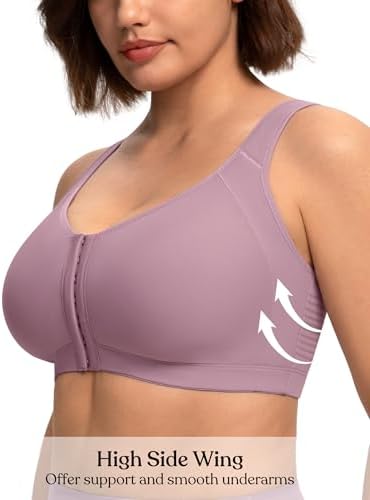 HSIA Posture Bras for Women Front Closure No Underwire Back Support Bra