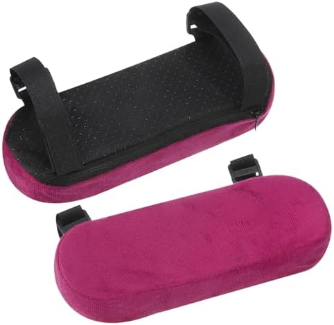 uxcell Memory Foam Chair Armrest Pads, 4 Pair Office Chair Arm Covers, Elbow Pillow for Offices Study Rooms Game Rooms (Purple)