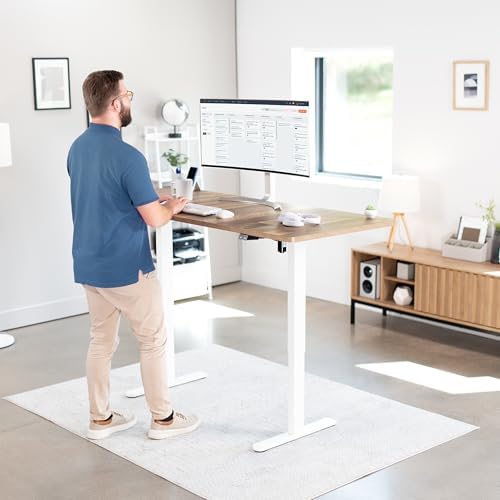 VIVO Reclaimed Wood 71 x 30 in Standing Desk, DESK-KIT-0W7P