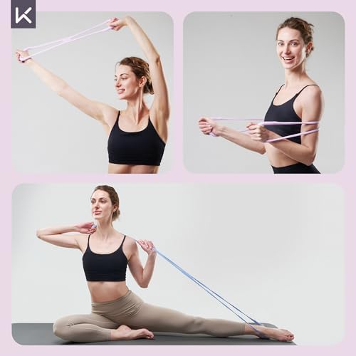 Keep Figure-8 Resistance Band - High Elasticity Exercise Band for Arm Toning, Shoulder & Core Stretching - Anti-Slip Grip Portable Fitness Equipment for Home Workout
