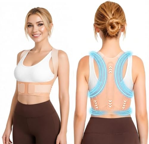 Posture Corrector for Women – Invisible Lightweight Back Support Brace, M