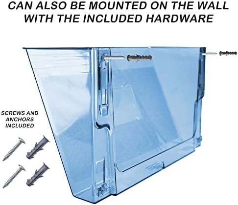 Acrimet Wall Mount Hanging File Organizer Modular, 2 Units, Clear Blue